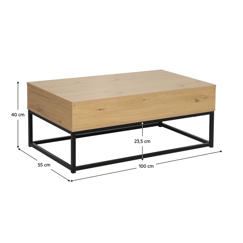 Casa si Gradina - Mobilier - Mese si birouri - Masute de cafea - Masuta de cafea, stejar / negru, LIVINA - Infinity.ro