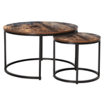 Casa si Gradina - Mobilier - Mese si birouri - Masute de cafea - Masute de cafea, set de 2, nuc/negru, CIRKO - Infinity.ro