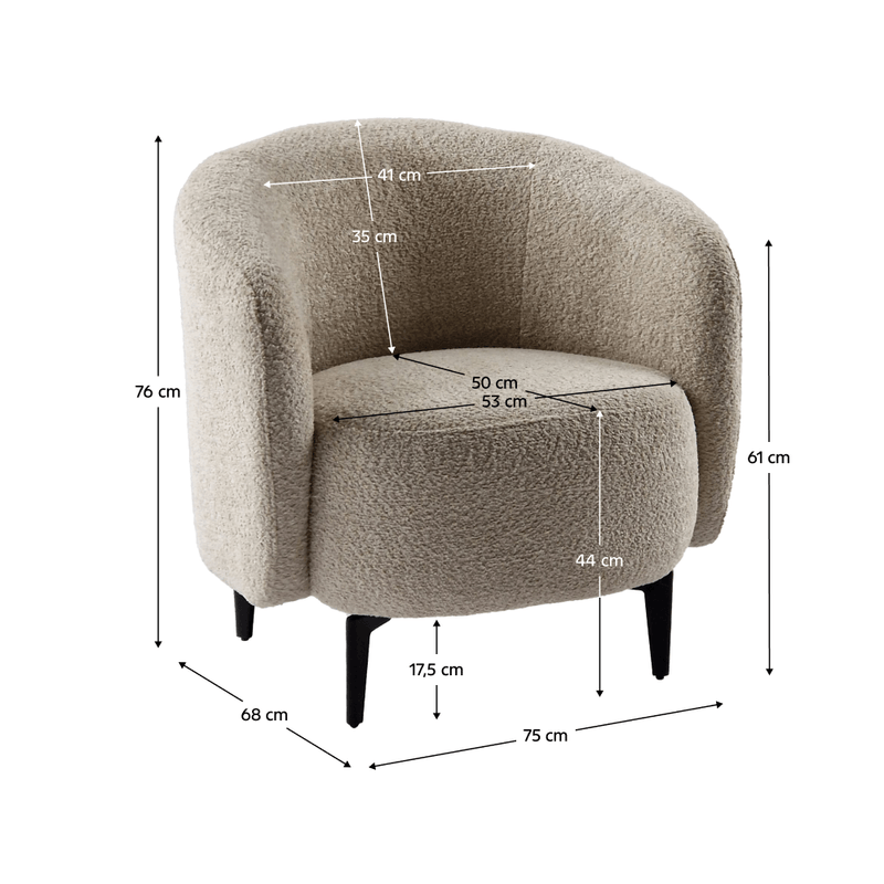 Casa si Gradina - Mobilier - Scaune si fotolii - Fotolii - Fotoliu, bej / negru, PRESO - Infinity.ro