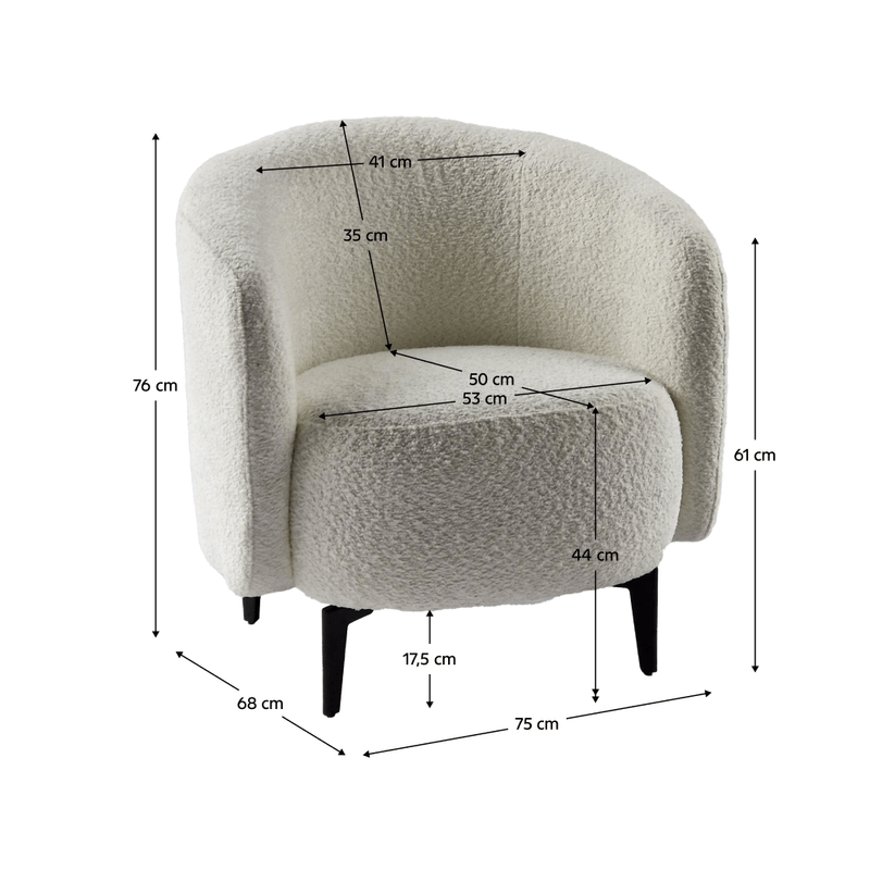 Casa si Gradina - Mobilier - Scaune si fotolii - Fotolii - Fotoliu, alb / negru, PRESO - Infinity.ro
