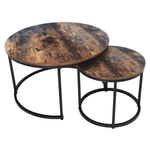 Casa si Gradina - Mobilier - Mese si birouri - Masute de cafea - Masute de cafea, set de 2, nuc/negru, CIRKO - Infinity.ro