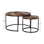 Casa si Gradina - Mobilier - Mese si birouri - Masute de cafea - Masute de cafea, set de 2, nuc/negru, CIRKO - Infinity.ro