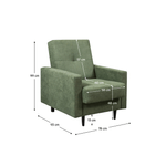 Casa si Gradina - Mobilier - Scaune si fotolii - Fotolii - Fotoliu, material textil verde, VALDO - Infinity.ro