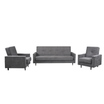 Casa si Gradina - Mobilier - Scaune si fotolii - Fotolii - Fotoliu, material textil gri, VALDO - Infinity.ro