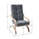 Casa si Gradina - Mobilier - Scaune si fotolii - Fotolii - Fotoliu, gri/fag, GINY - Infinity.ro