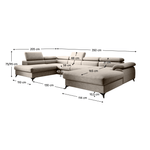 Casa si Gradina - Mobilier - Canapele si coltare - Coltare - Canapea extensibila, bej, stanga, POLY ROH U - Infinity.ro