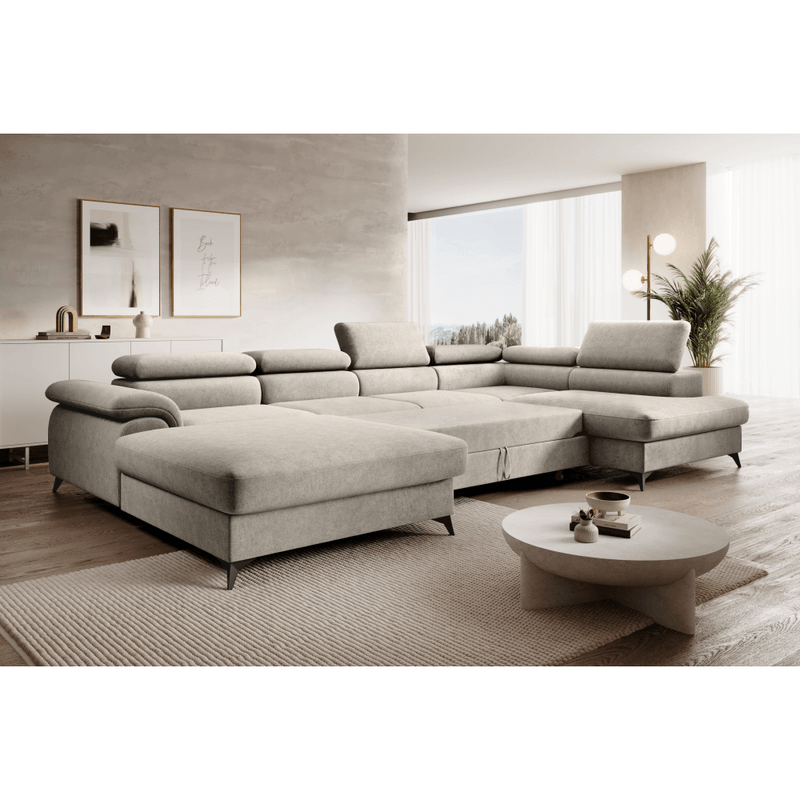 Casa si Gradina - Mobilier - Canapele si coltare - Coltare - Canapea extensibila, bej, dreapta, POLY ROH U - Infinity.ro