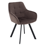 Casa si Gradina - Mobilier - Scaune si fotolii - Scaune - Scaun de design, gri-maronie Velvet/negru, PETIN - Infinity.ro