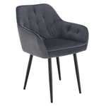 Casa si Gradina - Mobilier - Scaune si fotolii - Scaune - Fotoliu de design, material Velvet gri, VERIO - Infinity.ro