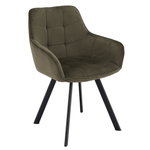 Casa si Gradina - Mobilier - Scaune si fotolii - Scaune - Scaun de design, Velvet verde/negru, PETIN - Infinity.ro