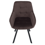 Casa si Gradina - Mobilier - Scaune si fotolii - Scaune - Scaun de design, gri-maronie Velvet/negru, PETIN - Infinity.ro