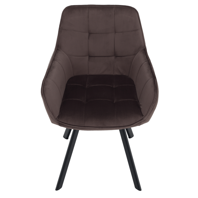 Casa si Gradina - Mobilier - Scaune si fotolii - Scaune - Scaun de design, gri-maronie Velvet/negru, PETIN - Infinity.ro