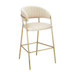 Casa si Gradina - Mobilier - Scaune si fotolii - Scaune - Scaun de bar de design, tesatura bej Velvet/gold crom auriu, DASMIN TIP 2 - Infinity.ro