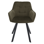Casa si Gradina - Mobilier - Scaune si fotolii - Scaune - Scaun de design, Velvet verde/negru, PETIN - Infinity.ro