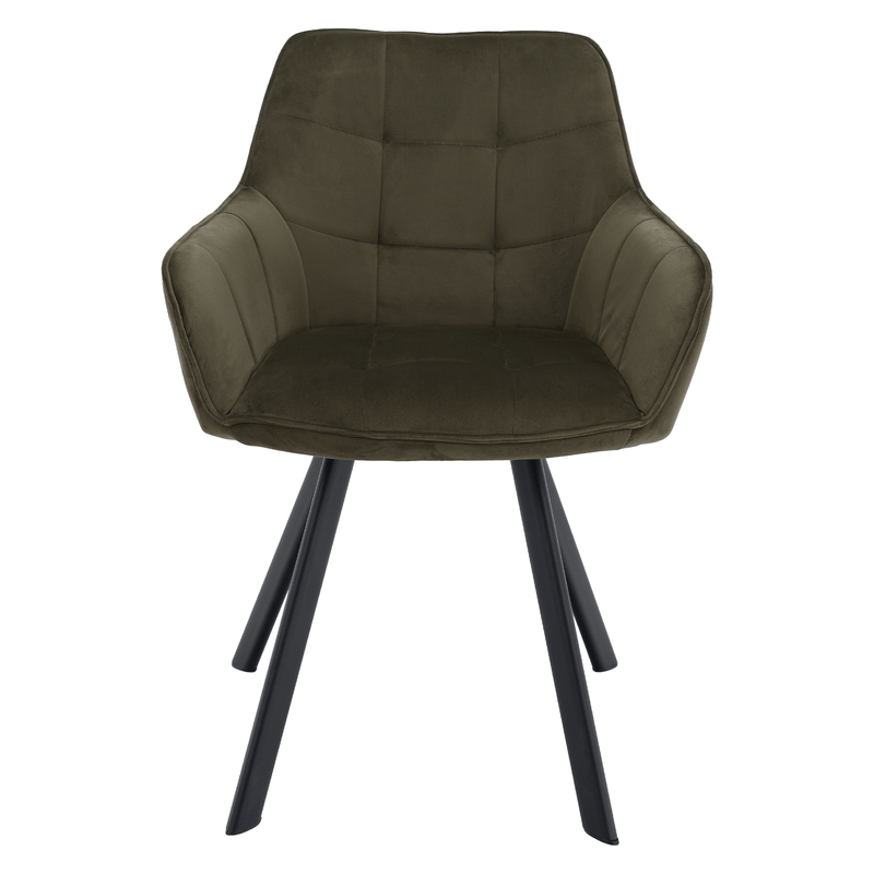 Casa si Gradina - Mobilier - Scaune si fotolii - Scaune - Scaun de design, Velvet verde/negru, PETIN - Infinity.ro
