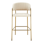 Casa si Gradina - Mobilier - Scaune si fotolii - Scaune - Scaun de bar de design, tesatura bej Velvet/gold crom auriu, DASMIN TIP 2 - Infinity.ro