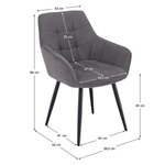 Casa si Gradina - Mobilier - Scaune si fotolii - Scaune - Scaun de design, gri/negru, MARKEN - Infinity.ro