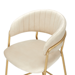 Casa si Gradina - Mobilier - Scaune si fotolii - Scaune - Scaun de bar de design, tesatura bej Velvet/gold crom auriu, DASMIN TIP 2 - Infinity.ro