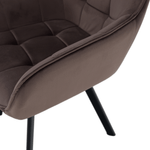 Casa si Gradina - Mobilier - Scaune si fotolii - Scaune - Scaun de design, gri-maronie Velvet/negru, PETIN - Infinity.ro