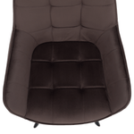 Casa si Gradina - Mobilier - Scaune si fotolii - Scaune - Scaun de design, gri-maronie Velvet/negru, PETIN - Infinity.ro