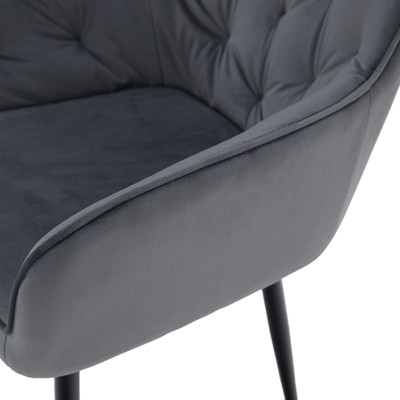 Casa si Gradina - Mobilier - Scaune si fotolii - Scaune - Fotoliu de design, material Velvet gri, VERIO - Infinity.ro