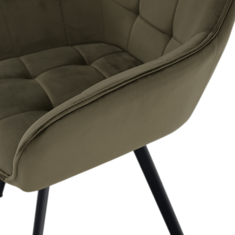Casa si Gradina - Mobilier - Scaune si fotolii - Scaune - Scaun de design, Velvet verde/negru, PETIN - Infinity.ro