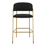 Casa si Gradina - Mobilier - Scaune si fotolii - Scaune - Scaun de bar de design, material catifea neagra/gold crom auriu, DASMIN TIP 2 - Infinity.ro