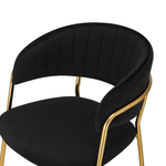 Casa si Gradina - Mobilier - Scaune si fotolii - Scaune - Scaun de bar de design, material catifea neagra/gold crom auriu, DASMIN TIP 2 - Infinity.ro