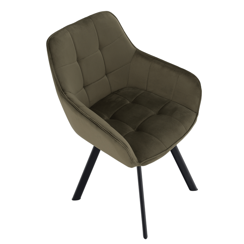 Casa si Gradina - Mobilier - Scaune si fotolii - Scaune - Scaun de design, Velvet verde/negru, PETIN - Infinity.ro
