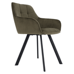 Casa si Gradina - Mobilier - Scaune si fotolii - Scaune - Scaun de design, Velvet verde/negru, PETIN - Infinity.ro