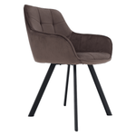 Casa si Gradina - Mobilier - Scaune si fotolii - Scaune - Scaun de design, gri-maronie Velvet/negru, PETIN - Infinity.ro