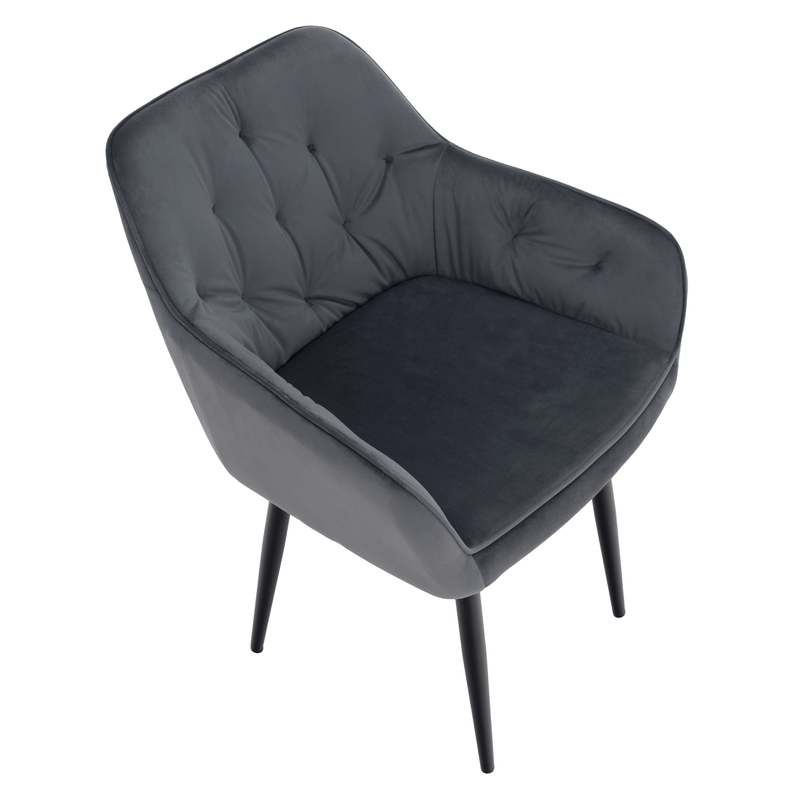 Casa si Gradina - Mobilier - Scaune si fotolii - Scaune - Fotoliu de design, material Velvet gri, VERIO - Infinity.ro