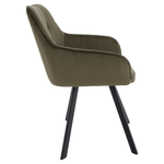 Casa si Gradina - Mobilier - Scaune si fotolii - Scaune - Scaun de design, Velvet verde/negru, PETIN - Infinity.ro