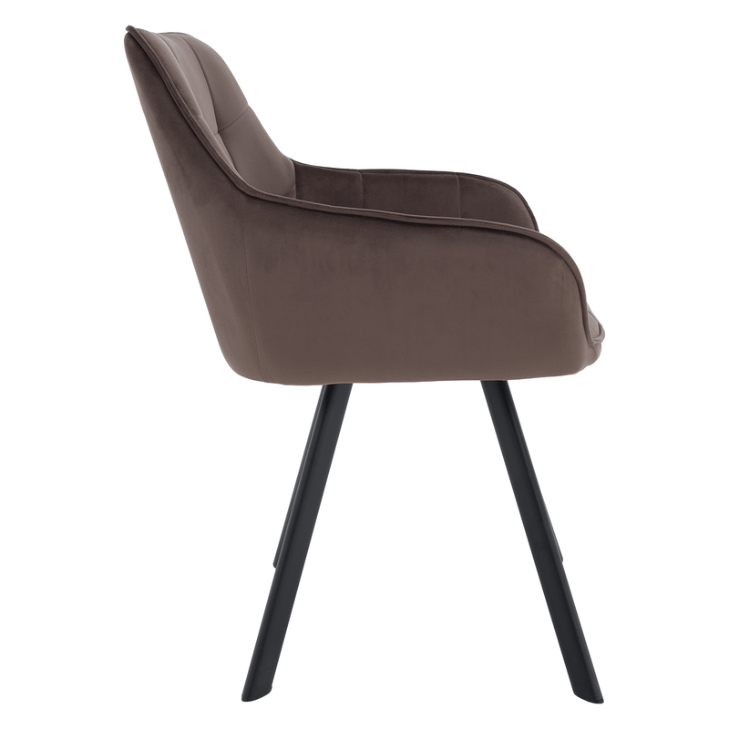 Casa si Gradina - Mobilier - Scaune si fotolii - Scaune - Scaun de design, gri-maronie Velvet/negru, PETIN - Infinity.ro