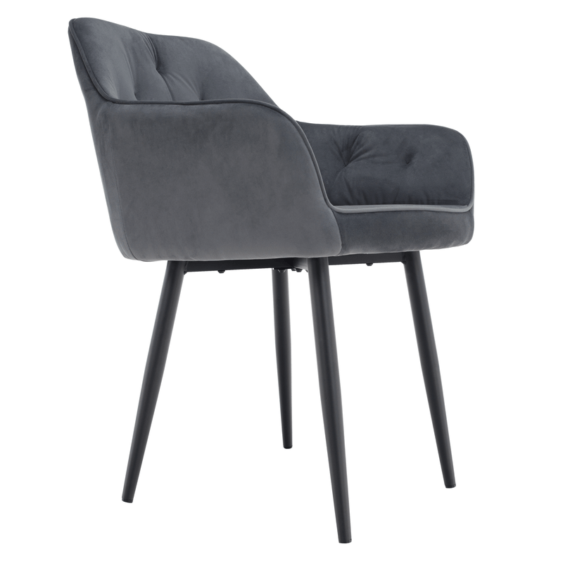 Casa si Gradina - Mobilier - Scaune si fotolii - Scaune - Fotoliu de design, material Velvet gri, VERIO - Infinity.ro