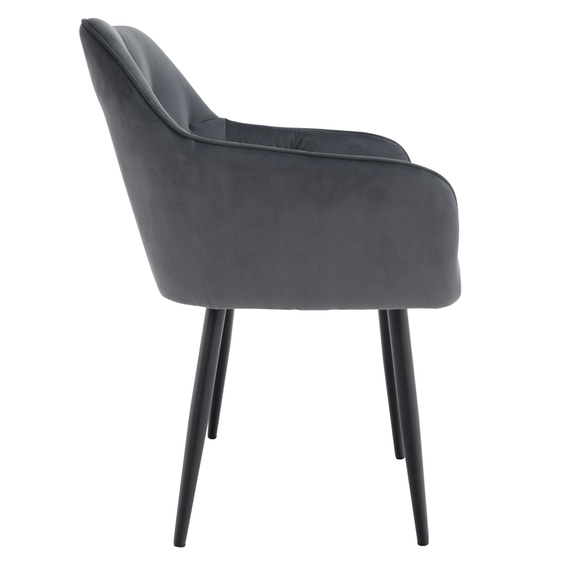 Casa si Gradina - Mobilier - Scaune si fotolii - Scaune - Fotoliu de design, material Velvet gri, VERIO - Infinity.ro