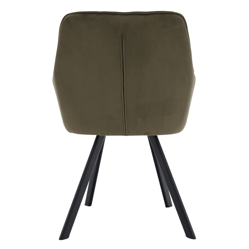 Casa si Gradina - Mobilier - Scaune si fotolii - Scaune - Scaun de design, Velvet verde/negru, PETIN - Infinity.ro