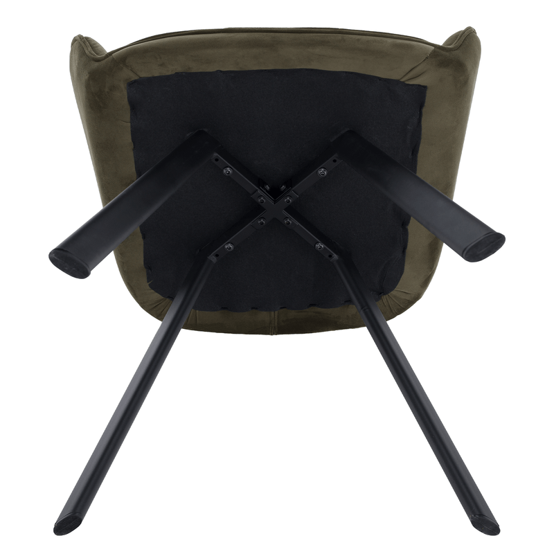 Casa si Gradina - Mobilier - Scaune si fotolii - Scaune - Scaun de design, Velvet verde/negru, PETIN - Infinity.ro