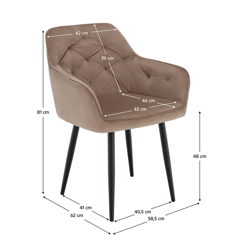 Casa si Gradina - Mobilier - Scaune si fotolii - Scaune - Fotoliu, maro deschis/negru, VERIO - Infinity.ro