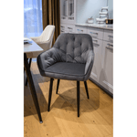 Casa si Gradina - Mobilier - Scaune si fotolii - Scaune - Fotoliu de design, material Velvet gri, VERIO - Infinity.ro