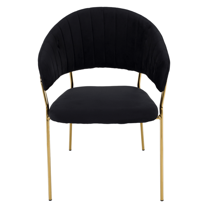 Casa si Gradina - Mobilier - Scaune si fotolii - Scaune - Scaun de sufragerie de design, material Velvet negru/gold crom auriu, DASMIN TIP 1 - Infinity.ro