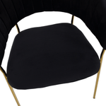 Casa si Gradina - Mobilier - Scaune si fotolii - Scaune - Scaun de sufragerie de design, material Velvet negru/gold crom auriu, DASMIN TIP 1 - Infinity.ro