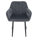 Casa si Gradina - Mobilier - Scaune si fotolii - Scaune - Fotoliu de design, material Velvet gri, VERIO - Infinity.ro