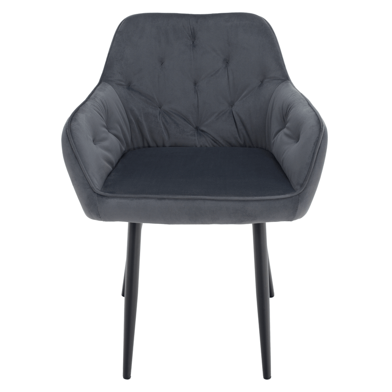 Casa si Gradina - Mobilier - Scaune si fotolii - Scaune - Fotoliu de design, material Velvet gri, VERIO - Infinity.ro