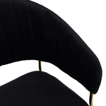 Casa si Gradina - Mobilier - Scaune si fotolii - Scaune - Scaun de sufragerie de design, material Velvet negru/gold crom auriu, DASMIN TIP 1 - Infinity.ro