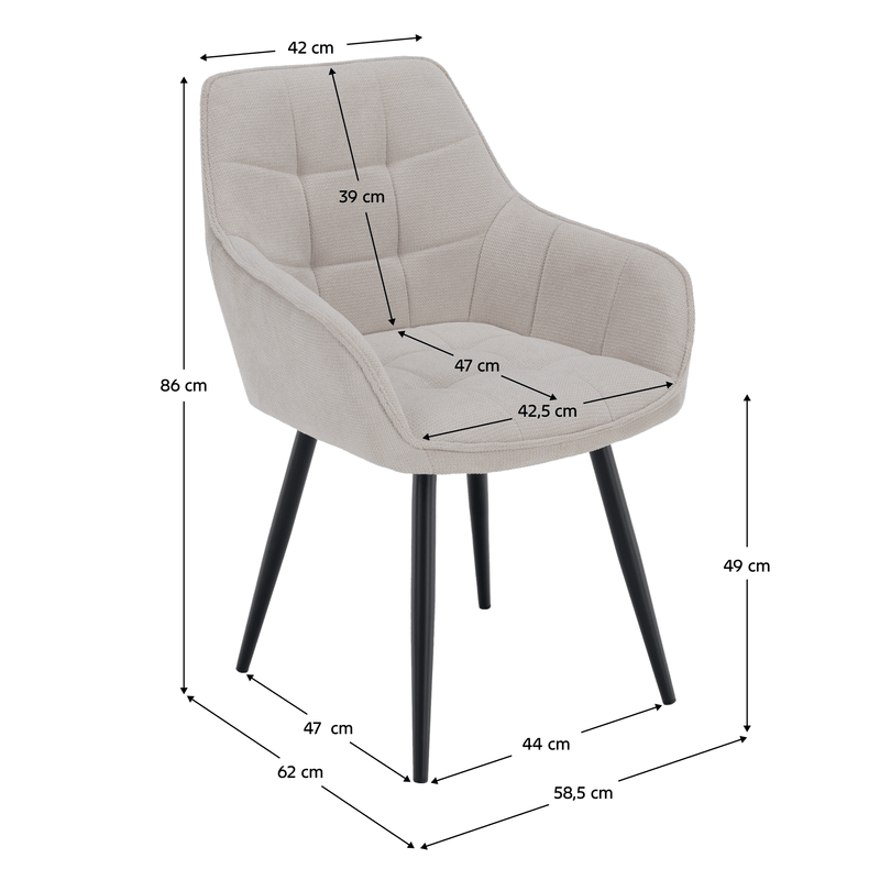 Casa si Gradina - Mobilier - Scaune si fotolii - Scaune - Scaunul de design, bej/negru, MARKEN - Infinity.ro