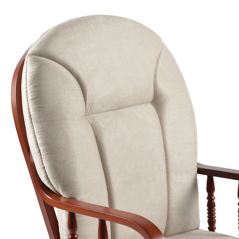 Casa si Gradina - Mobilier - Scaune si fotolii - Fotolii - Scaun balansoar cu suport pentru picioare, nuc/bej, TALMAN - Infinity.ro