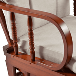 Casa si Gradina - Mobilier - Scaune si fotolii - Fotolii - Scaun balansoar cu suport pentru picioare, nuc/bej, TALMAN - Infinity.ro