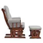Casa si Gradina - Mobilier - Scaune si fotolii - Fotolii - Scaun balansoar cu suport pentru picioare, nuc/gri, SAFORD - Infinity.ro