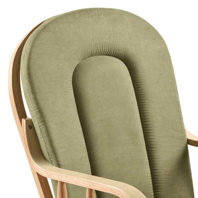 Casa si Gradina - Mobilier - Scaune si fotolii - Fotolii - Scaun balansoar cu suport pentru picioare, natural/verde, DALBERT - Infinity.ro